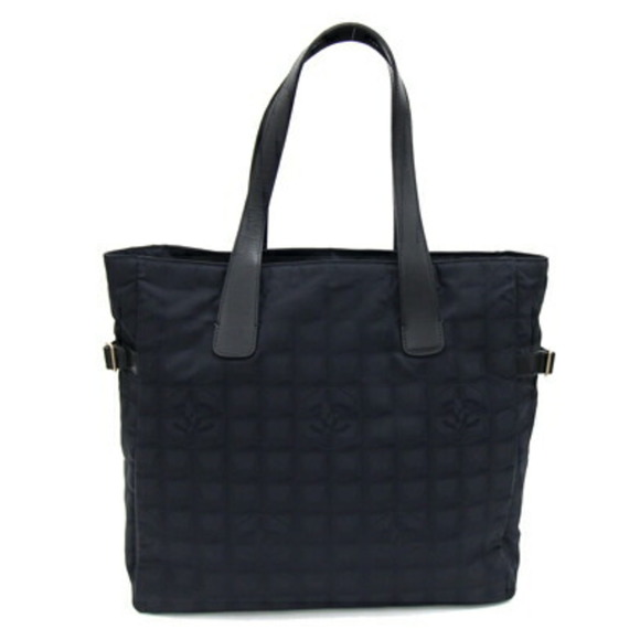 CHANEL Black Leather Logo Tote Bag - Picture 2 of 7